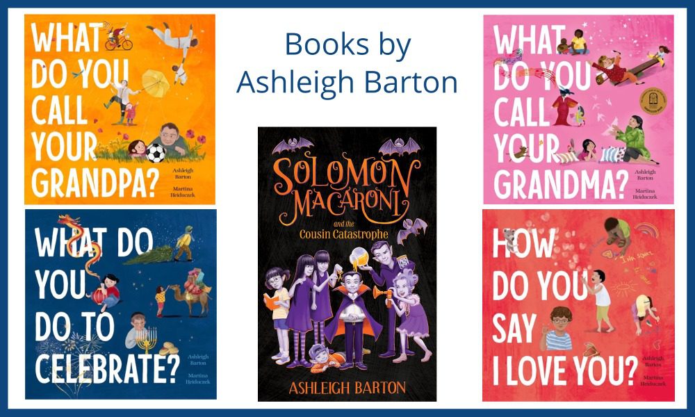 Cover artwork for five books by bestselling children’s author Ashleigh Barton.