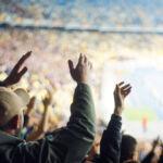 Football,Fans,Clapping,On,The,Podium,Of,The,Stadium